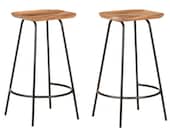 Bar Stools 2 or 4 Stools Solid Acacia Wood Beautifully Designed And Well Crafted