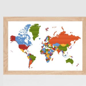 World map countries outlined counted cross stitch pattern kindergarten school preschool daycare classroom educational crossstitch chart