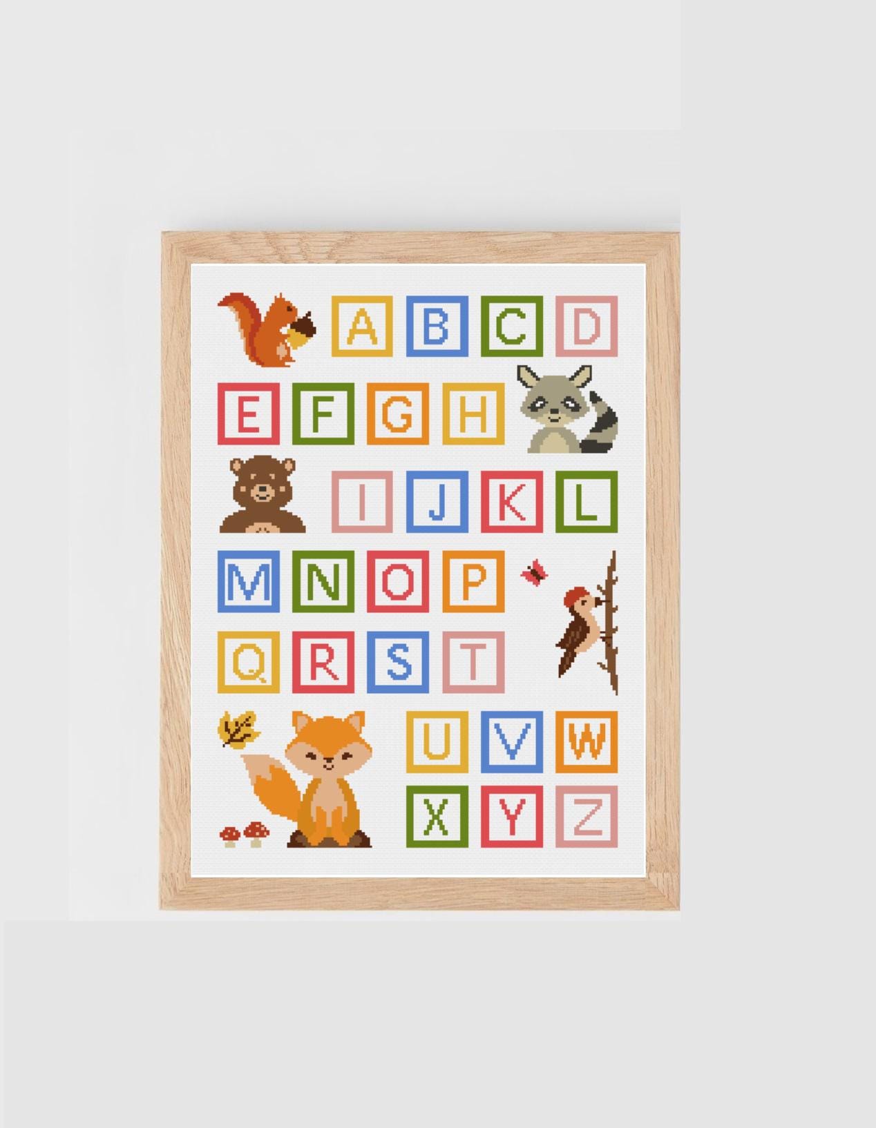 Woodland Alphabet Cross Stitch Pattern: Nursery Decor (digital Download ...