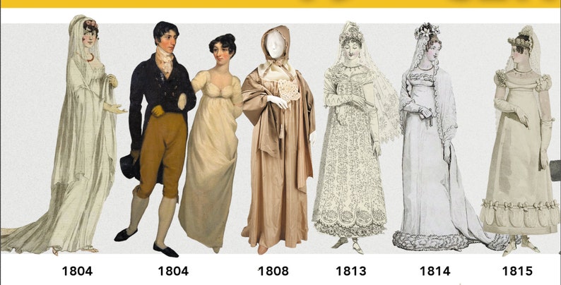 Wedding fashion poster infographic. 19th century. image 6