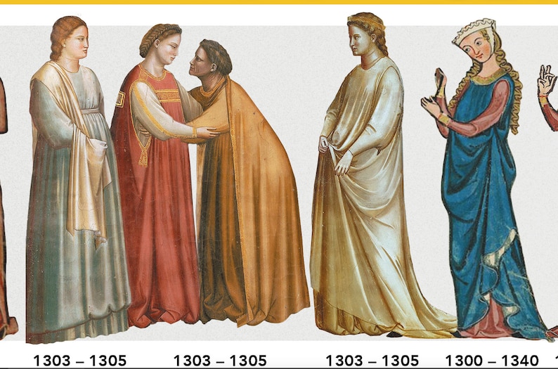 14th century. Fashion poster infographic. image 6