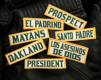 Mayans Southern Cali M.C. Patch, Front Vest Biker Gang Embroidered Emblem, Iron On, Prospect, Santo Padre, Oakland