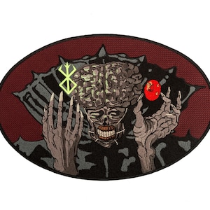Berserk Void Patch, God Hand Evil-doer, Fantasy Manga, Anime Lover Geschenk, gesticktes Bügelbild, 39 x 20 cm