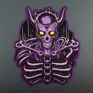 Susanoo Sasuke Skull Patch, Manga Anime, Large Embroidered Skeleton, Size: 9.7 x 11.6 inches