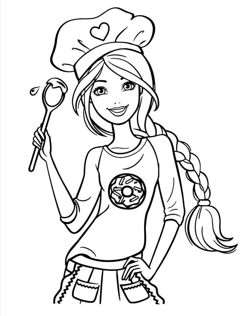Barbie Coloring Pages 30 Pages | Etsy