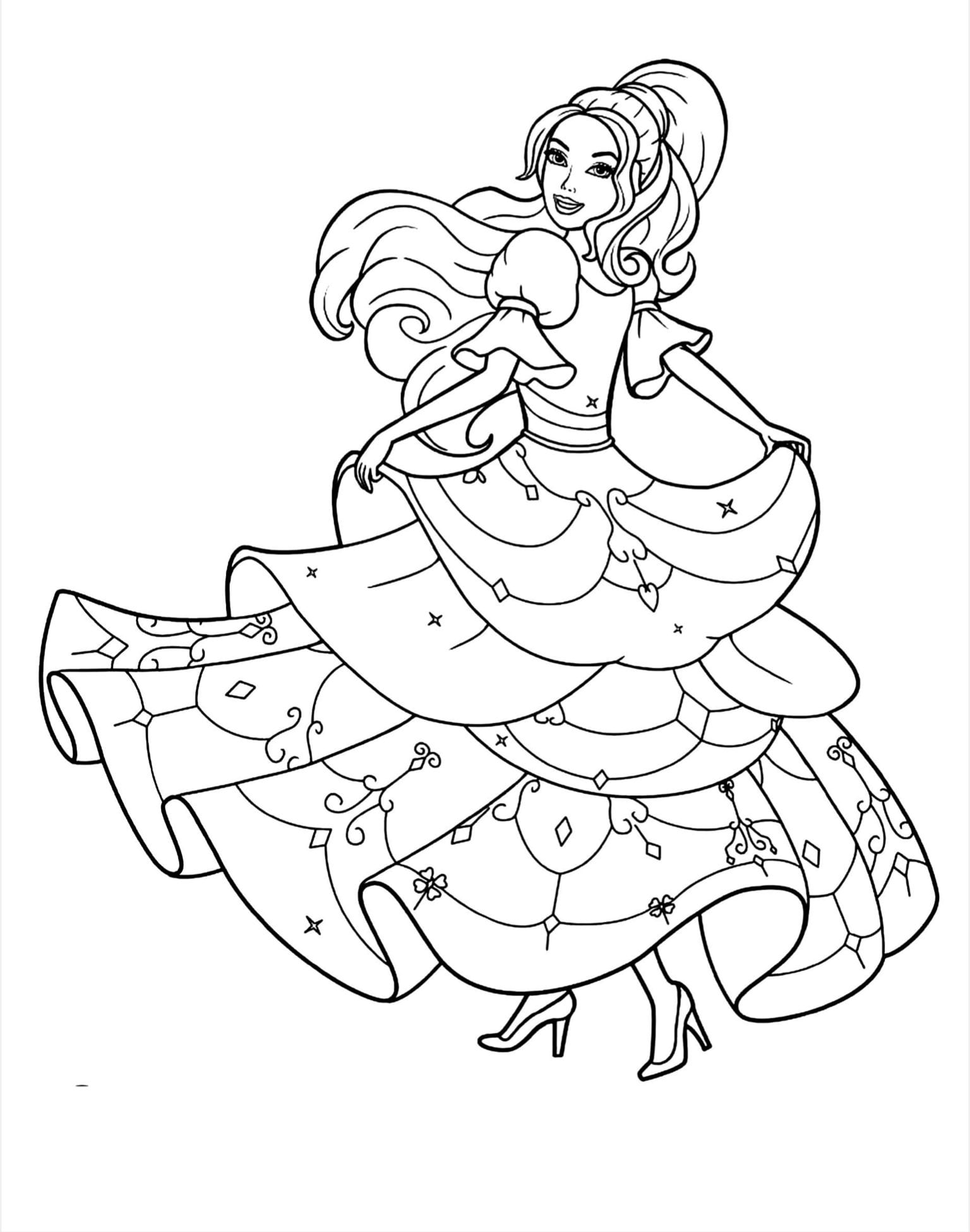 barbie coloring pages 30 pages etsy