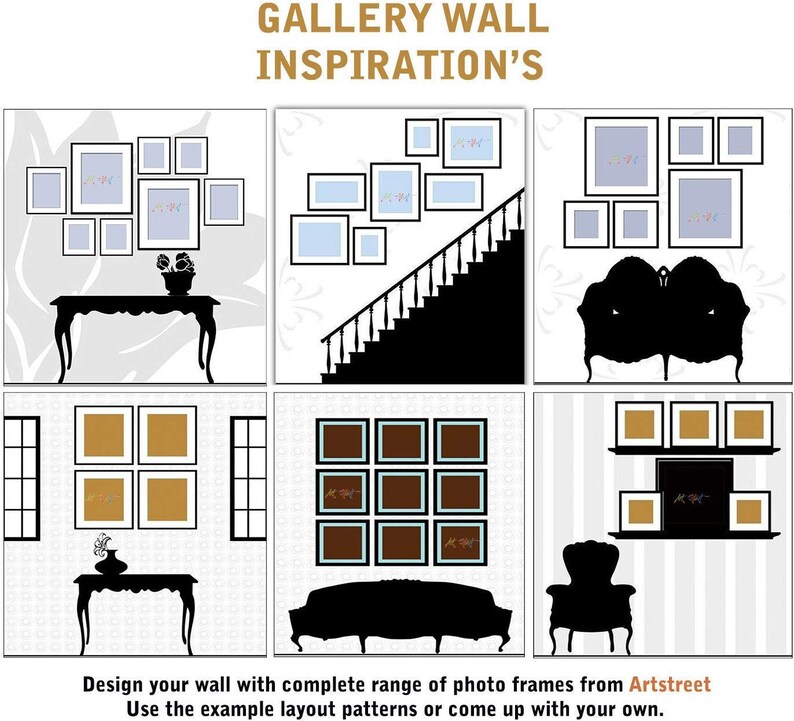 A4 Size Photo Frame for Wall Set of 5 Black Picture Frame for Etsy