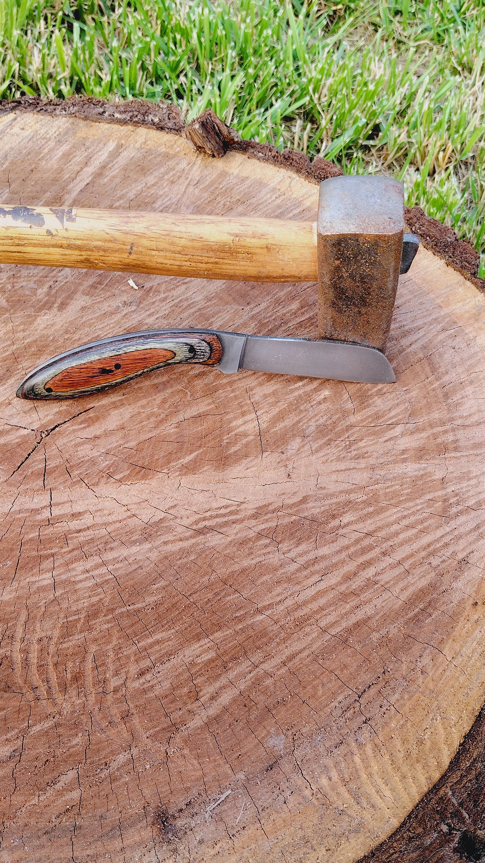 DymaLux AQUA FIRE- Laminated Wood Knife Handle Scales- 1/4 x 1.5 x 5