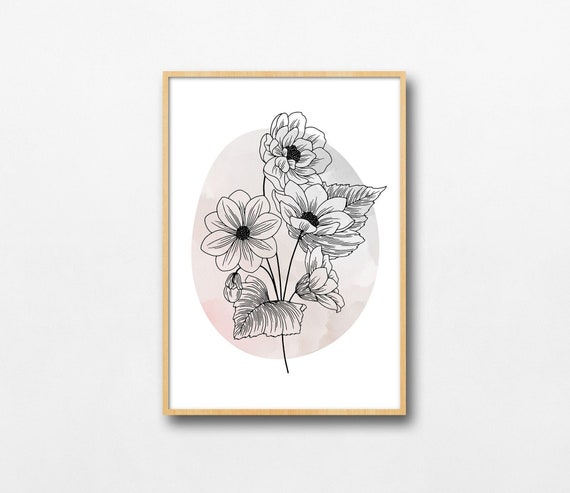 Aesthetic flowers sale drawing