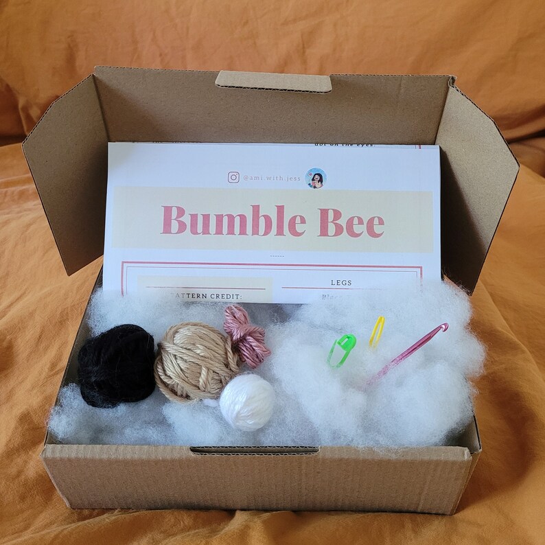 Miss Bumble Bee Crochet Kit Beginners Amigurumi Kit Etsy