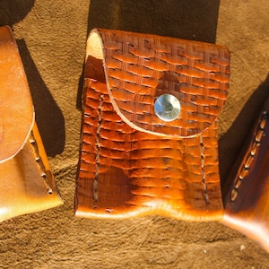 Swiss Army Tinker Leather Knife Sheath - Genuine Authentic Leather Belt Sheath Swiss Army Knife Tinker Supertinker