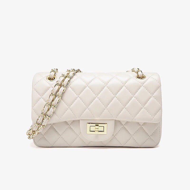 Chanel Classic Leather Pearl Crush Mini Golden Ball Handbag 