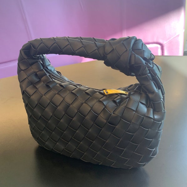 Evening Bag For Women, Luxury Handbag Gift For Her,  Knot Woven Bag, Trendy Handbag, Wedding Guest Purse, Minimalist Women Handbag, Hobo Bag