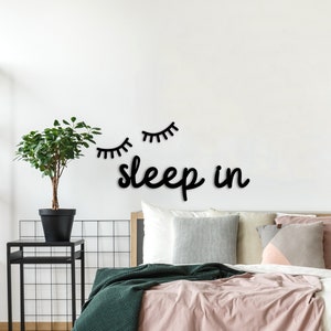 Wall Decor for Bedroom, Sleep In Metal Wall Art, Kids Room Home Decor