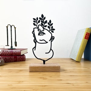 Minimal Book Shelf Decor | Ancient Statue Art | Fathers Day Gift