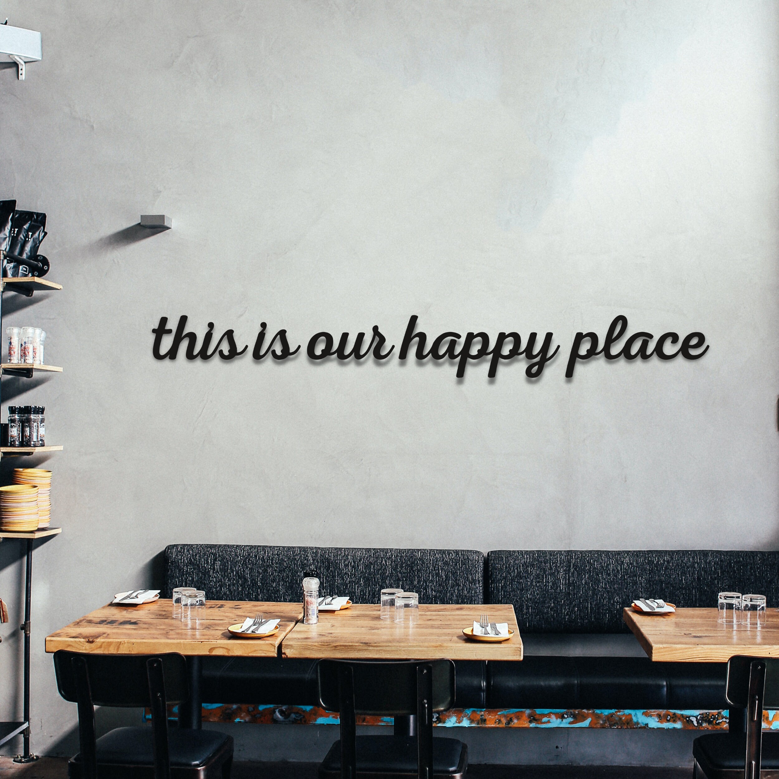 Metal Wall Letters Home Decor This is Our Happy Place Etsy