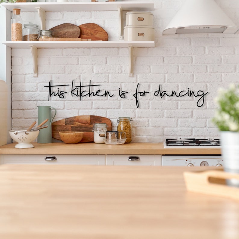 Metal Wall Letters for Kitchen This Kitchen is for Dancing Etsy