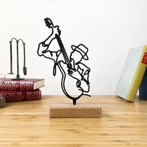 Minimal Shelf Decor, Musician Table Decor, One Line Art | Fathers Day Gift