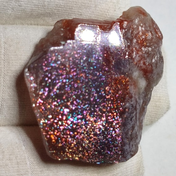 Natural Both Side Purple Haze Lattice Sunstone Raw From Tanzania