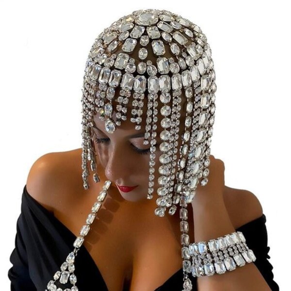 rhinestone chain headpiece