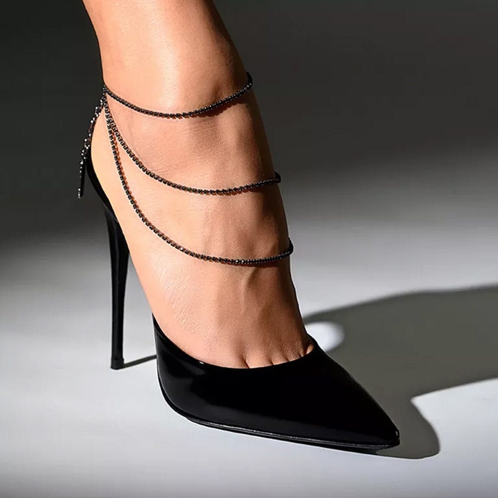 Ankle store chain heels