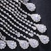 YERTTER Sparkly Rhinestone Choker Necklace With Tassel - Long Ice-Out Collar Statement Piece For Women, Silver - View #8