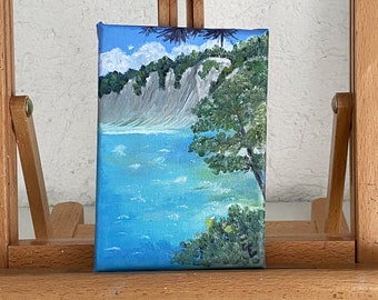 Seascape wall art, Miniature Canvas Painting