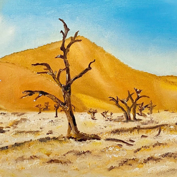 Desert Oil Painting on Canvas