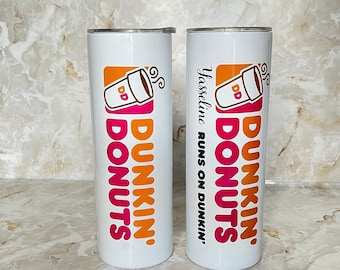 Vaso inspirado en Dunkin Donuts l Vaso de 20 oz para bebidas frías y calientes l Vaso Dunkin l Inspirado en DD l Vaso personalizado