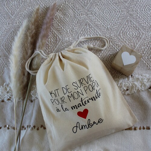 survival kit pouch for my dad / for my mom at the maternity ward - survival kit - dad - mom - personalized kit