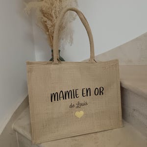 Personalized Grandma/Mom Bag - Grandparents' Day - Personalized Jute Tote Bag for Grandma - Personalized Tote Bag for Grandma - Mom - Mamita image 13