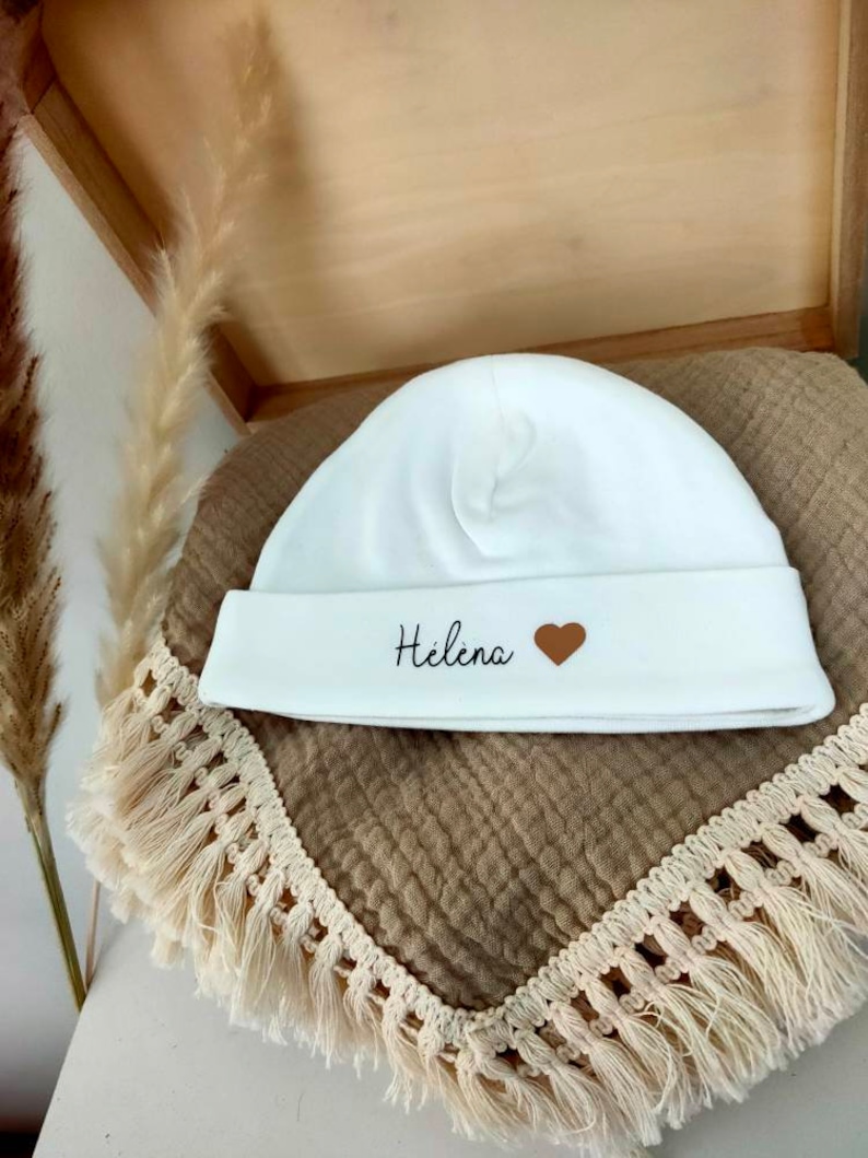 Personalized birth bonnet personalized baby bonnet first bonnet 1 month bonnet baby bonnet maternity 1 mois