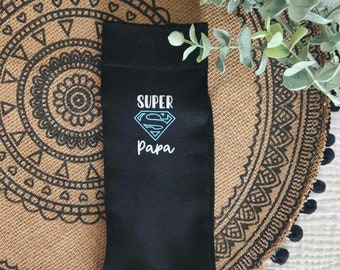 Personalized men's socks - Personalized dad socks - Father's Day socks - Super dad socks - Dad customization