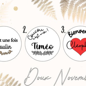Carte Bienvenue bébé - Carte naissance - Carte présentation nouveau né - Carte bébé - Carte en bois personnalisé image 8