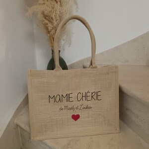 Personalized Grandma/Mom Bag - Grandparents' Day - Personalized Jute Tote Bag for Grandma - Personalized Tote Bag for Grandma - Mom - Mamita image 15