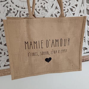 Personalized Grandma/Mom Bag - Grandparents' Day - Personalized Jute Tote Bag for Grandma - Personalized Tote Bag for Grandma - Mom - Mamita image 17