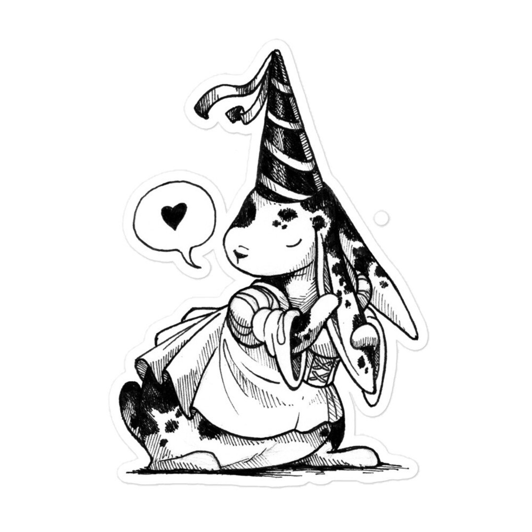 Rabbit Princess - Illustrated Jumbo Sticker - Etsy