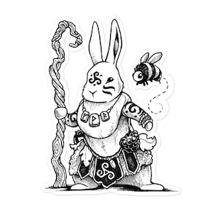 Rabbit Druid - Illustrated Jumbo Sticker