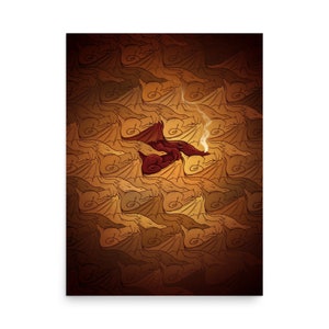 Tessellation of Smaug - Illustrated Poster Print