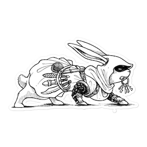 Rabbit Thief - Illustrated Jumbo Sticker