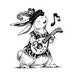 Rabbit Archer Illustrated Poster Print - Etsy
