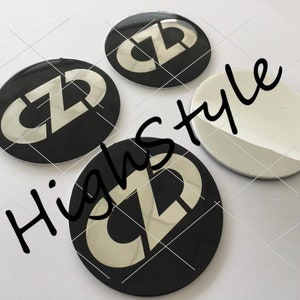 Metal Stickers - car wheel center caps stickers - set of 4 - fit OZ RACING Anniversary 2 (1mm) 4pcs