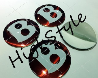 Metal Stickers - car wheel center caps stickers - set of 4 - fit BENTLEY 4 4pcs