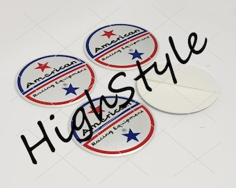 Metal Stickers - car wheel center caps stickers - set of 4 - fit AMERICAN RACING 2 4pcs