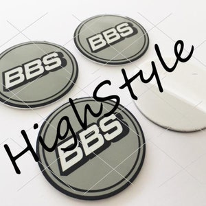 Metal Stickers - car wheel center caps stickers - set of 4 - fit BBS 41 (1mm) 4pcs