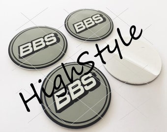 Metalen stickers - stickers voor autowielnaafdoppen - set van 4 - passen op BBS 41 (1 mm) 4 stuks