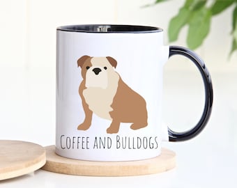 Bulldog Coffee Mug: Dog Lover Gift, Personalized Colors