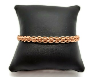 Handmade copper bracelet for women, pretty arthritis bracelet, copper anniversary gift for wife, unique jewellery gift for her UK