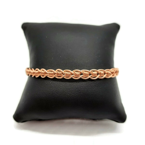 Handmade copper bracelet for women, pretty arthritis bracelet, copper anniversary gift for wife, unique jewellery gift for her UK