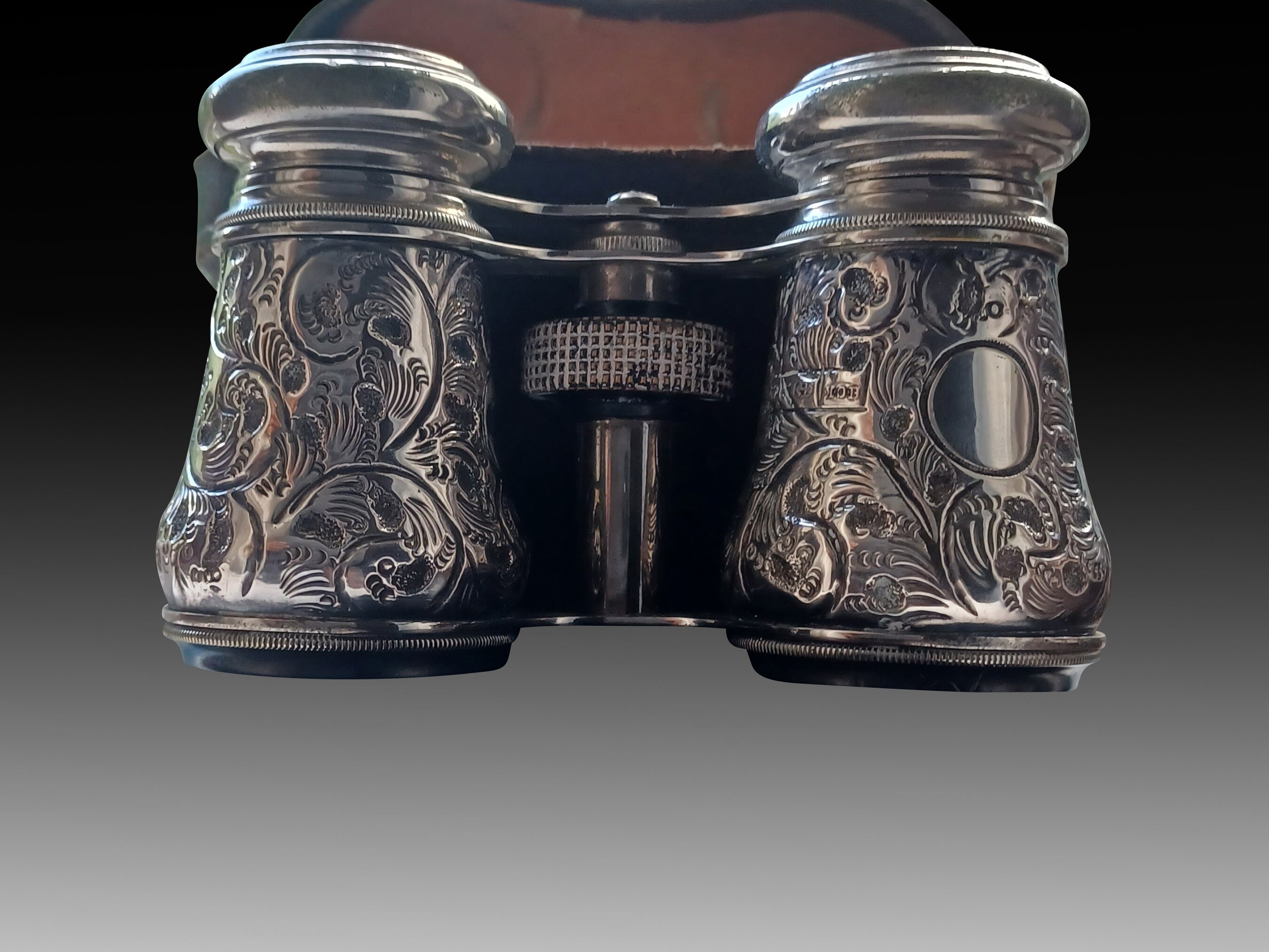 Opera Glasses Rare Antique Solid Silver Embossed Opera Viewing Glasses